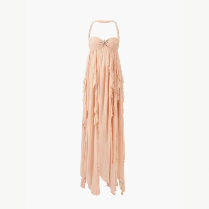 Alice | Dress Halter Neck Ruffle Maxi