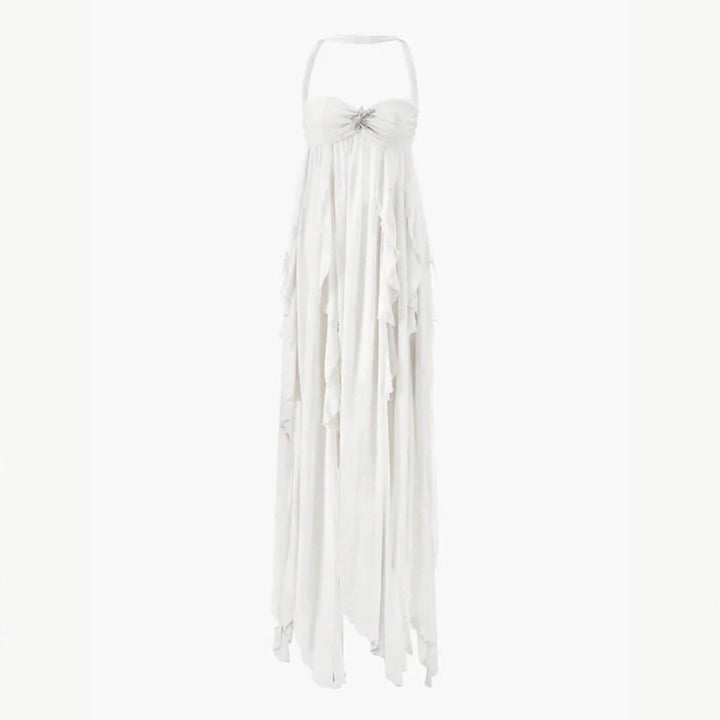 Alice | Dress Halter Neck Ruffle Maxi