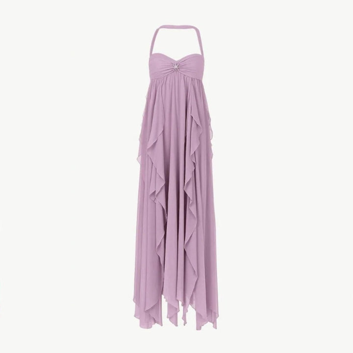 Alice | Dress Halter Neck Ruffle Maxi