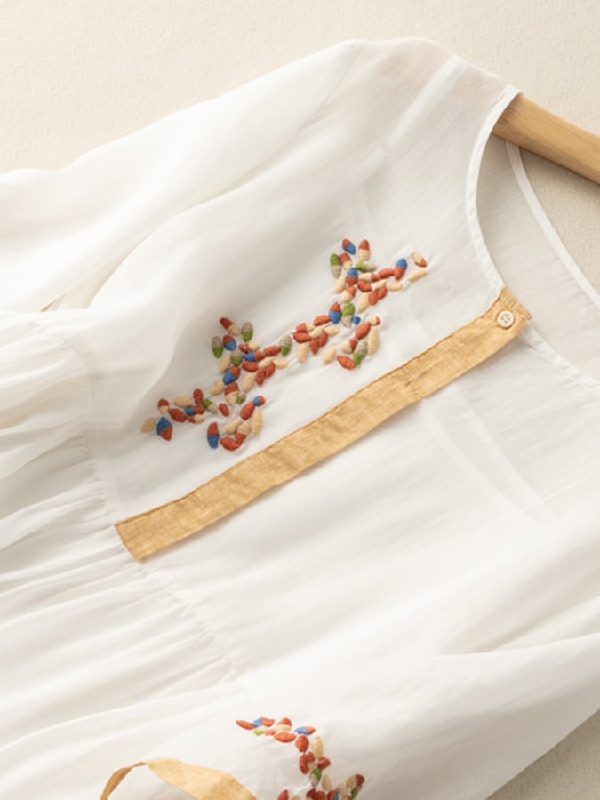 Sophia | Embroidered Summer Midi Dress Women