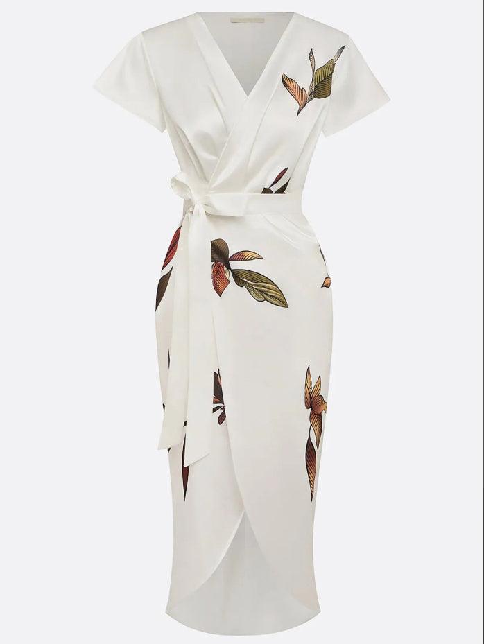 Georgia | Wedding Guest Midi Wrap Dress