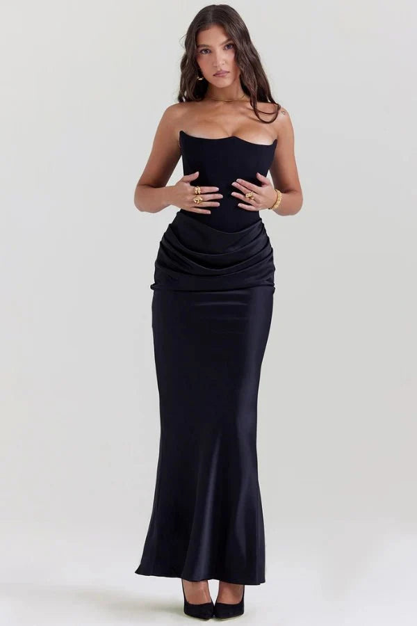 Sienna | Strapless Corset Maxi Dress for Women