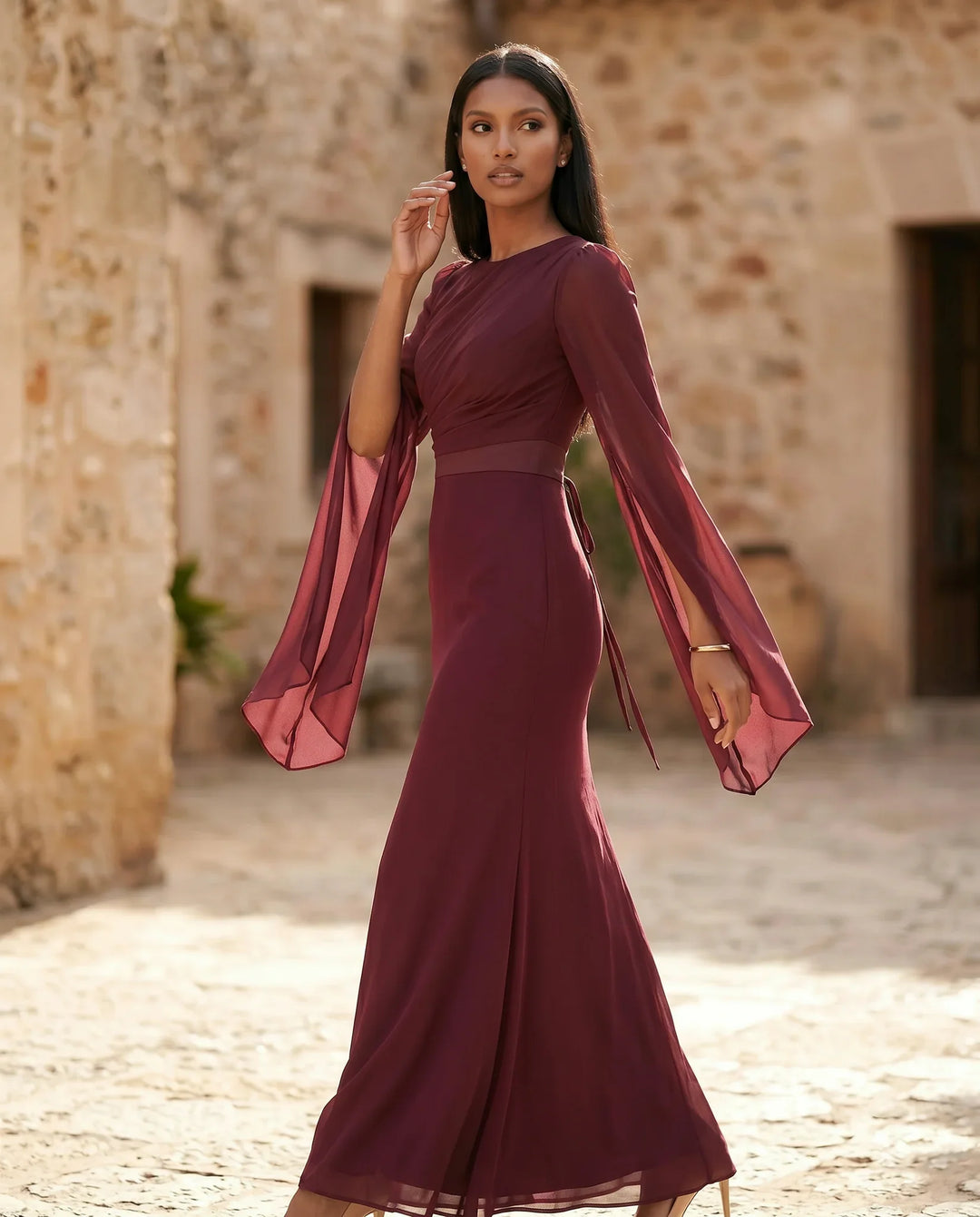 Gemma | Cape Sleeve Dress for Women