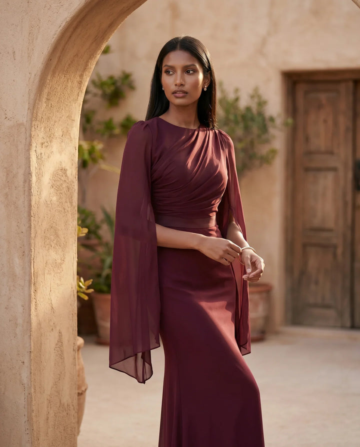 Gemma | Cape Sleeve Dress for Women