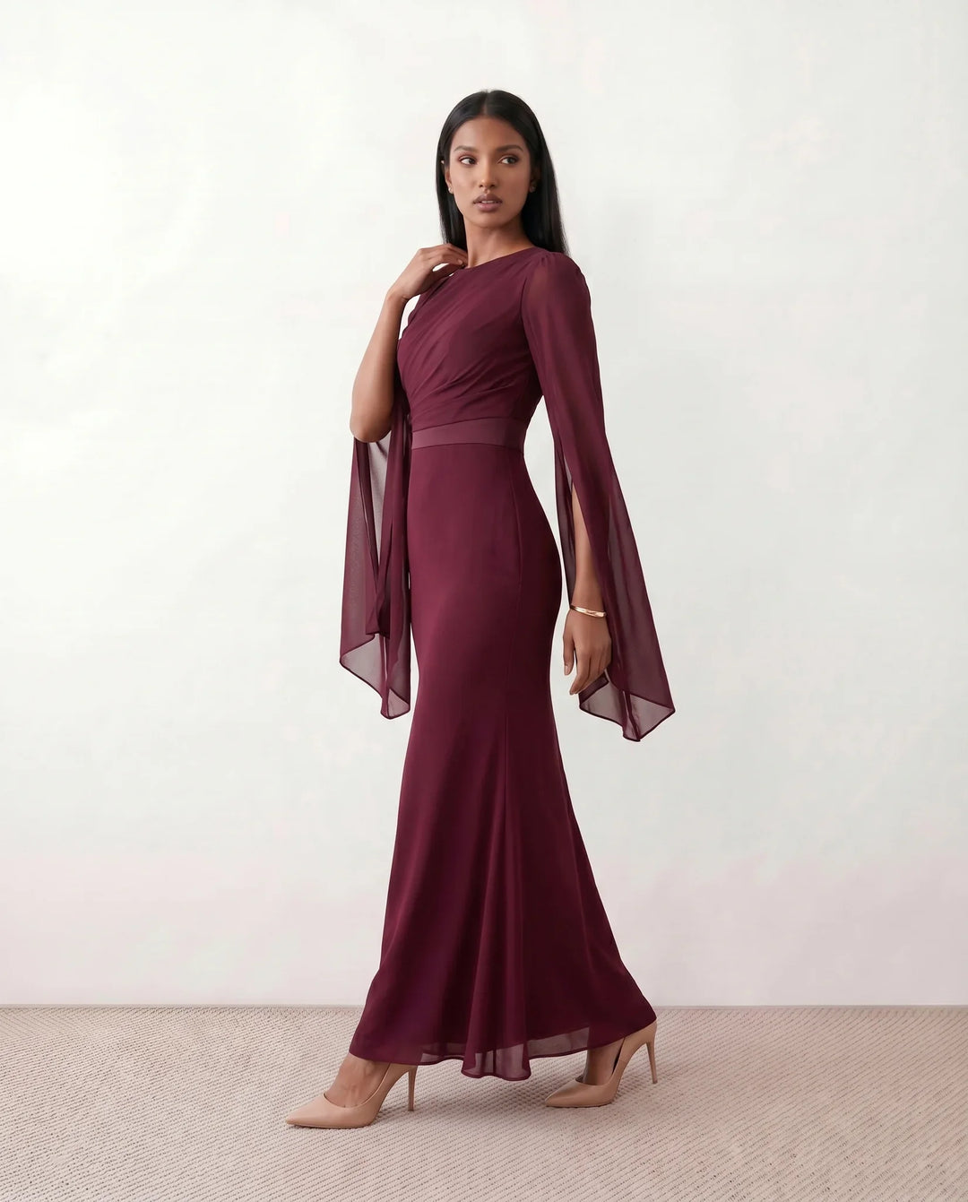 Gemma | Cape Sleeve Dress for Women