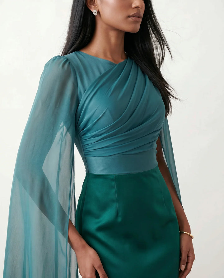 Gemma | Cape Sleeve Dress for Women