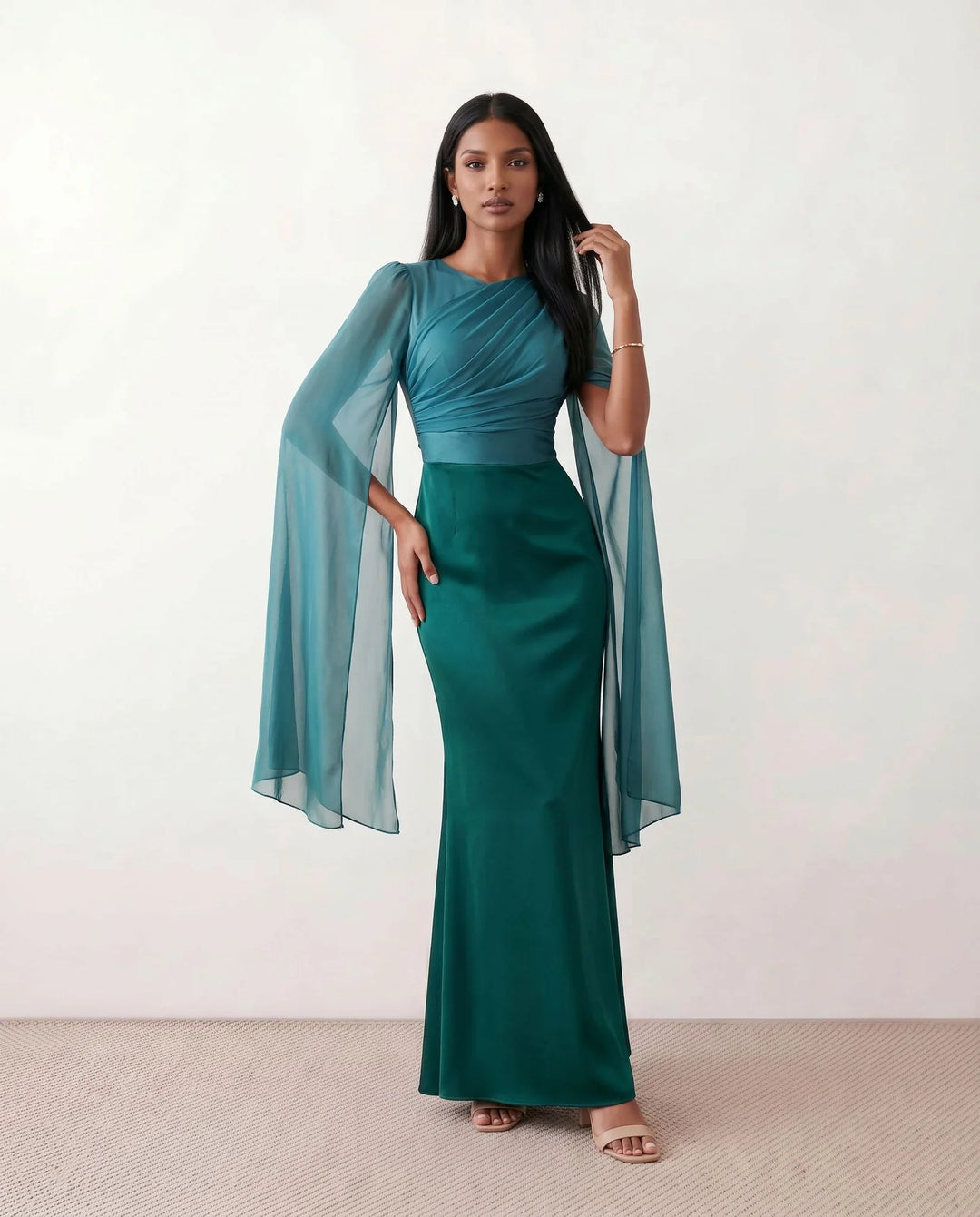 Gemma | Cape Sleeve Dress for Women