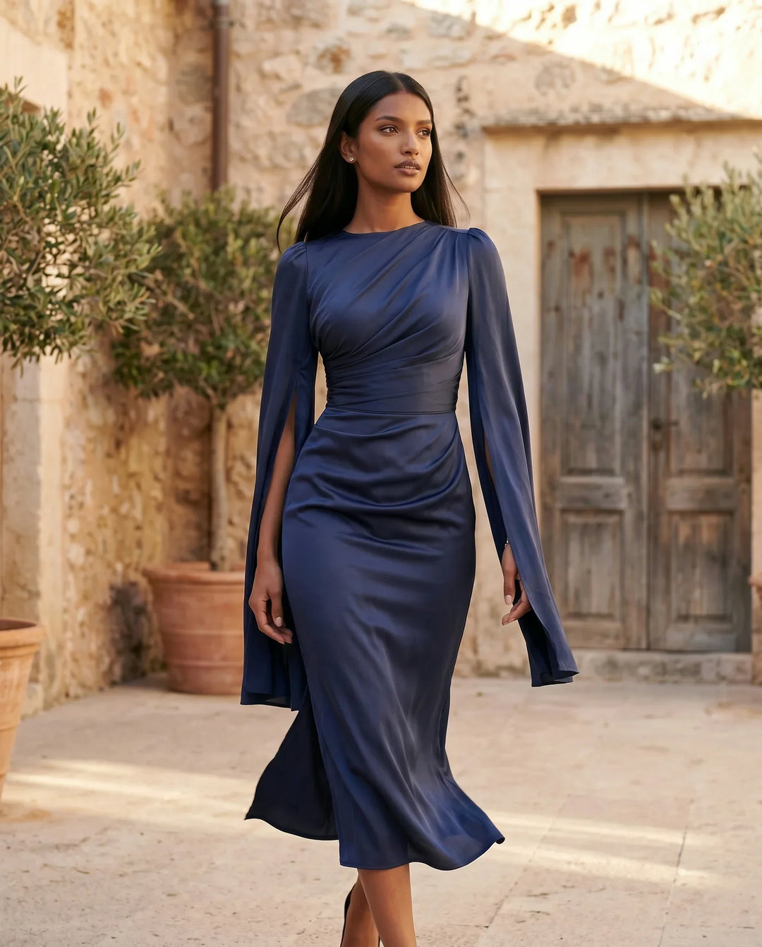 Gemma | Cape Sleeve Dress for Women