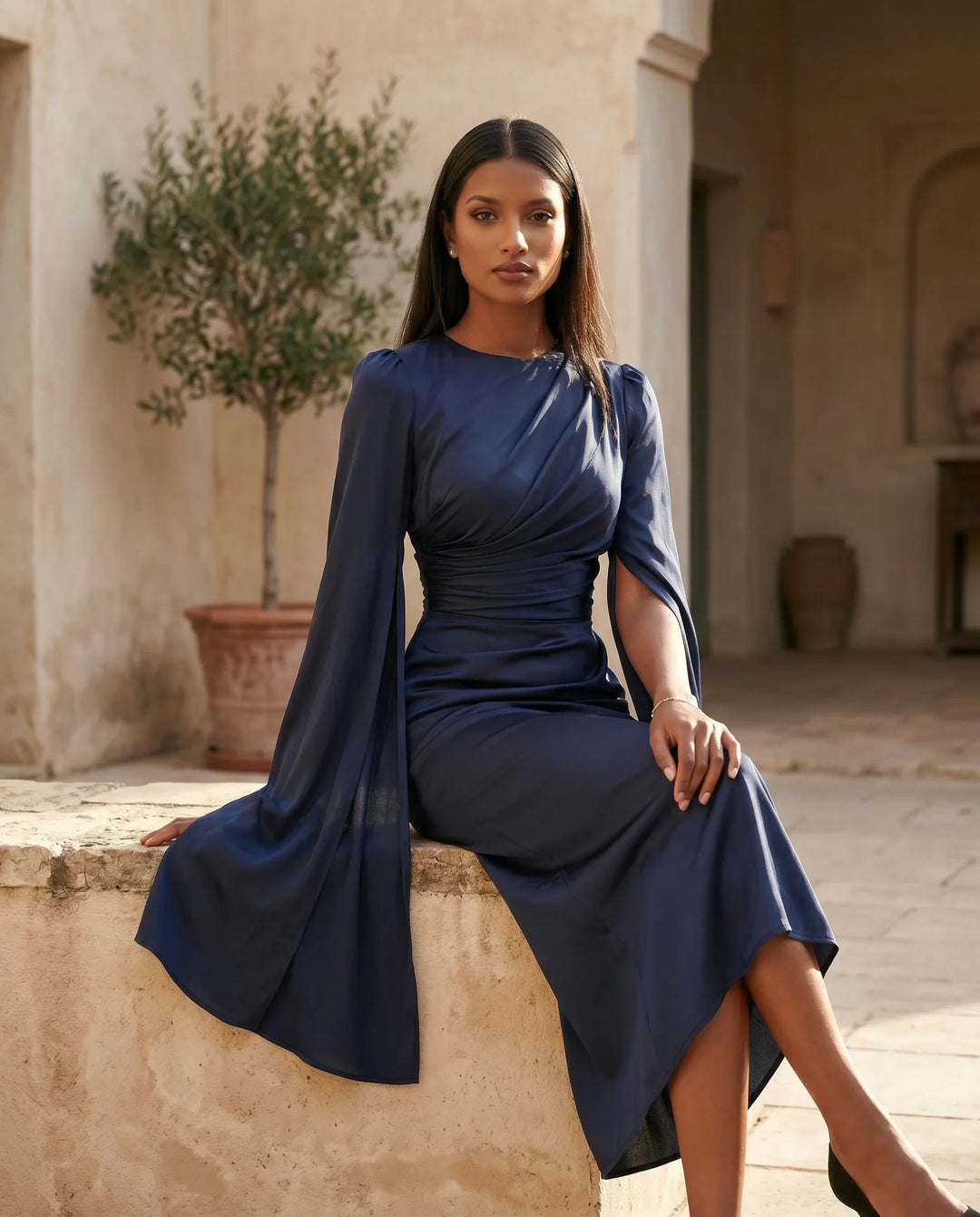 Gemma | Cape Sleeve Dress for Women