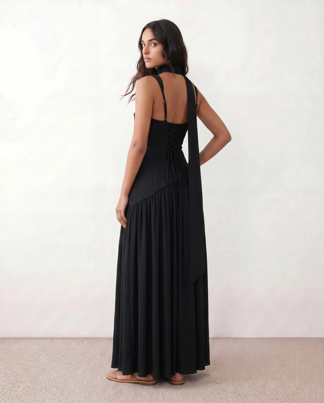 Tilly | Wedding Guest Maxi Dress with Scarf Detail