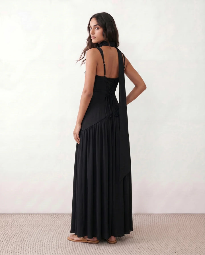 Tilly | Wedding Guest Maxi Dress with Scarf Detail