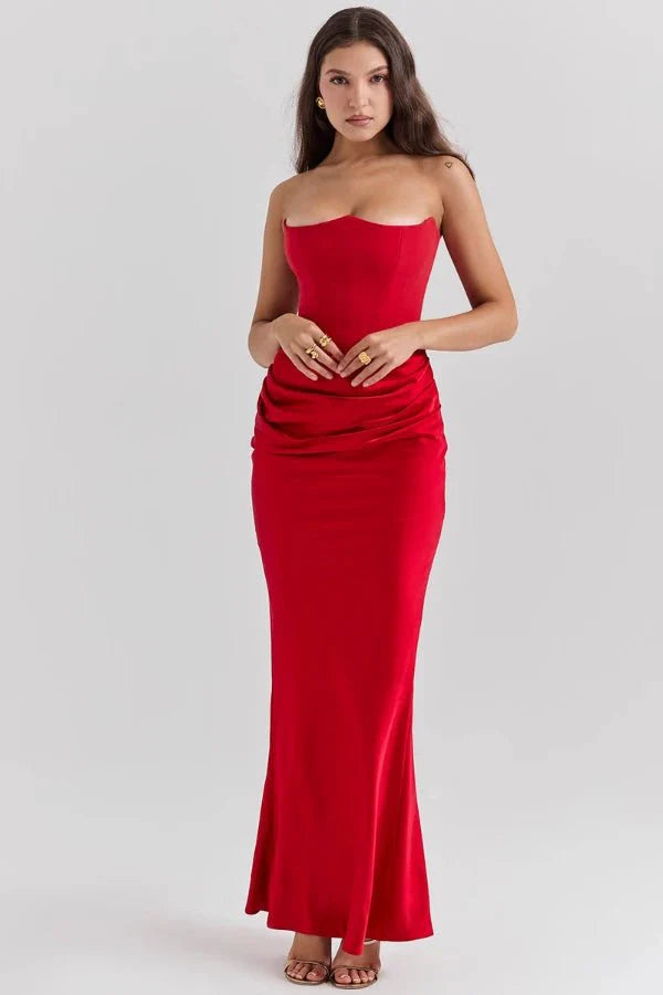 Sienna | Strapless Corset Maxi Dress for Women
