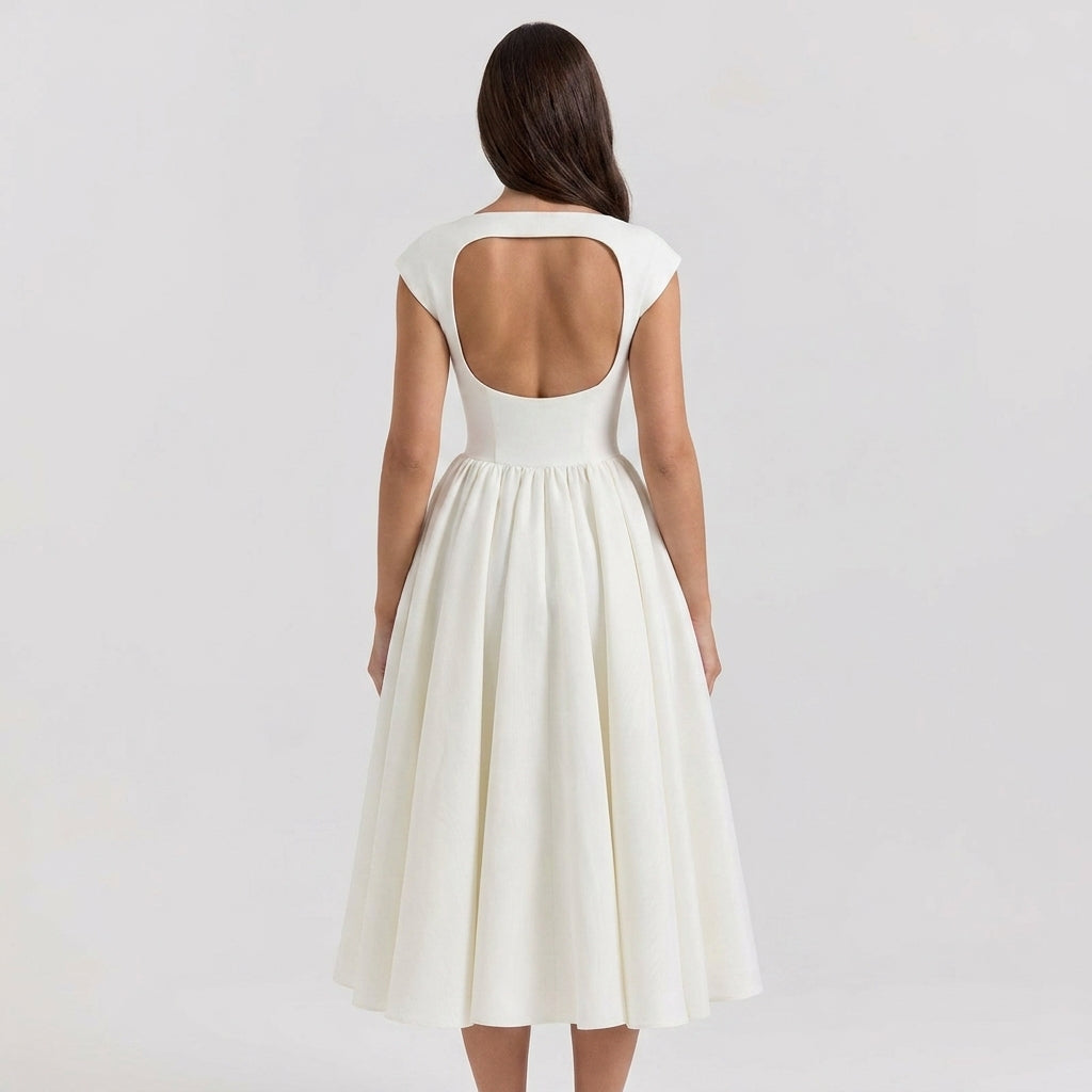 Millie | Wedding Guest Pleated Midi Flare Dress