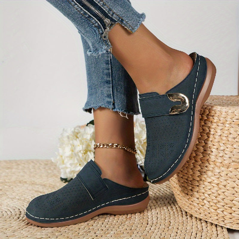 Florence | Women Slip-On Flat Mule Sandals