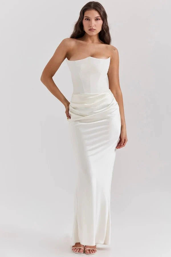 Sienna | Strapless Corset Maxi Dress for Women