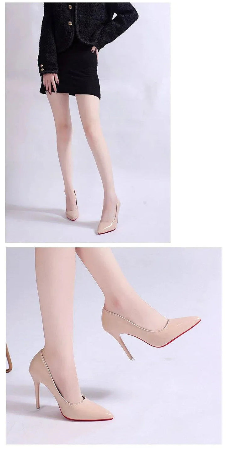 Freya | Patent Pointed Toe Stiletto Heel Sandals