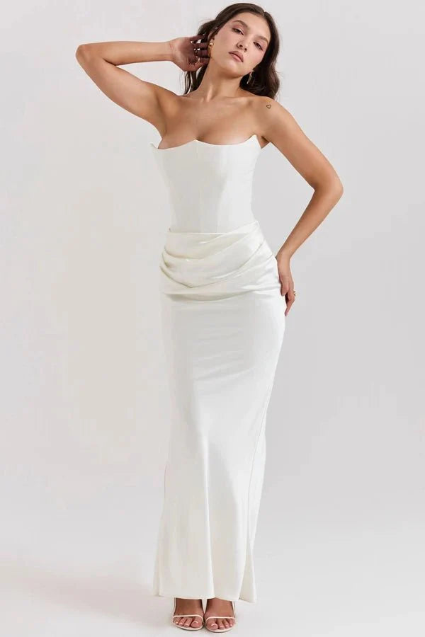 Sienna | Strapless Corset Maxi Dress for Women