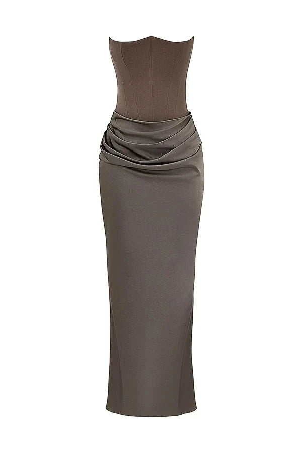 Sienna | Strapless Corset Maxi Dress for Women