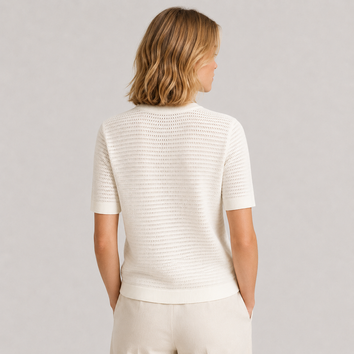 Cilvella | Tencel Lyocell Short Sleeve Knit Sweater
