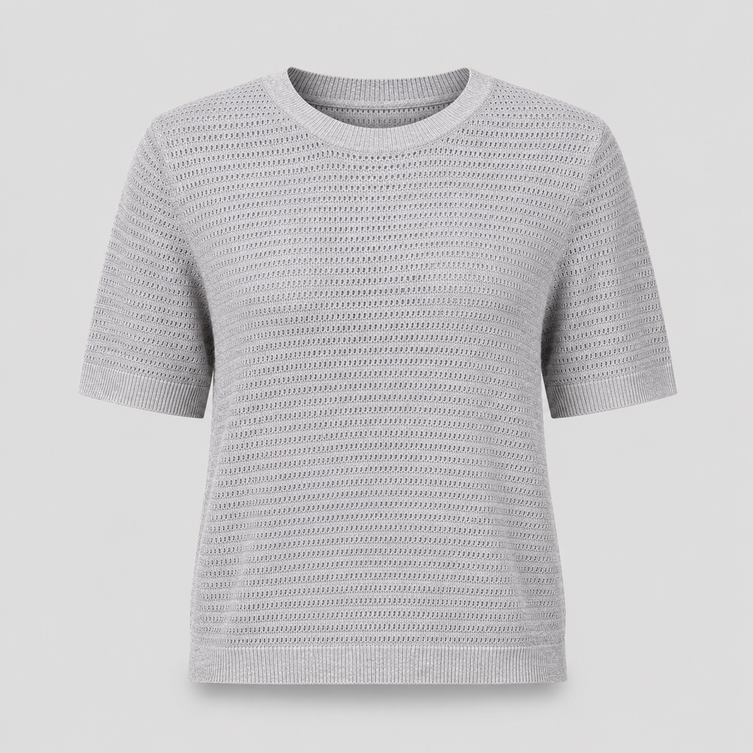 Cilvella | Tencel Lyocell Short Sleeve Knit Sweater