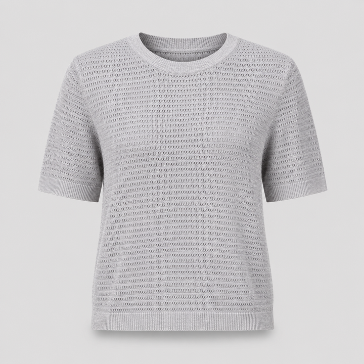 Cilvella | Tencel Lyocell Short Sleeve Knit Sweater