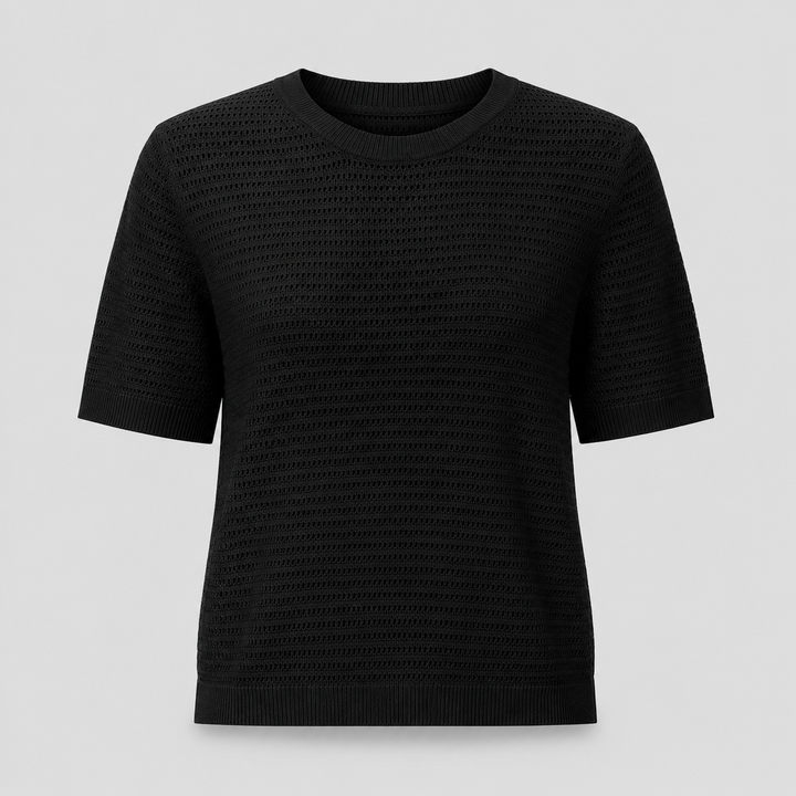 Cilvella | Tencel Lyocell Short Sleeve Knit Sweater