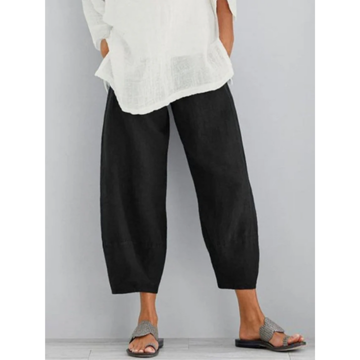 Olivia | Women Clothing Linen Cropped Harem Pants