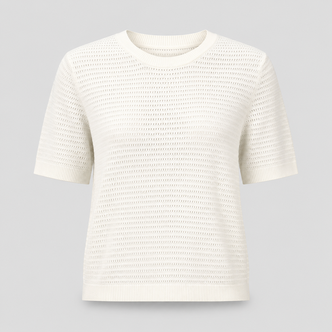 Cilvella | Tencel Lyocell Short Sleeve Knit Sweater