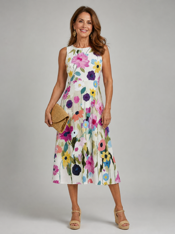 Willow | Floral Midi Wedding Guest Dress Women