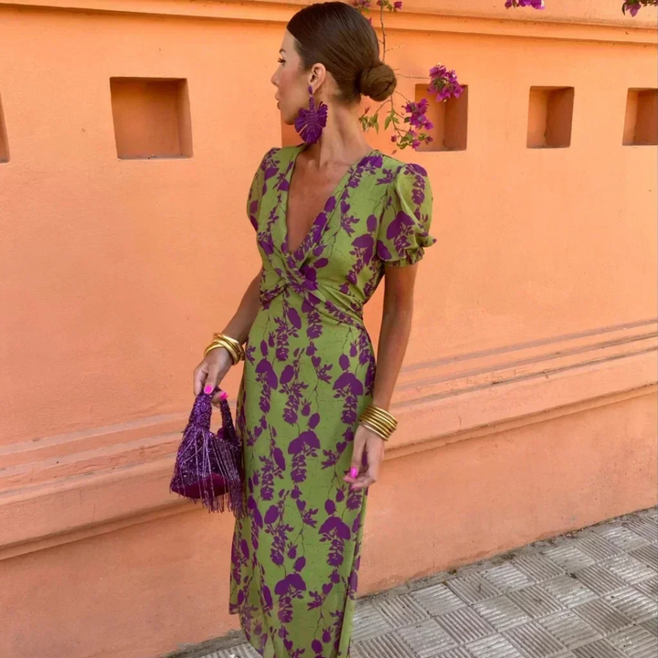 Phoebe | Wedding Guest Floral Maxi Wrap Dress