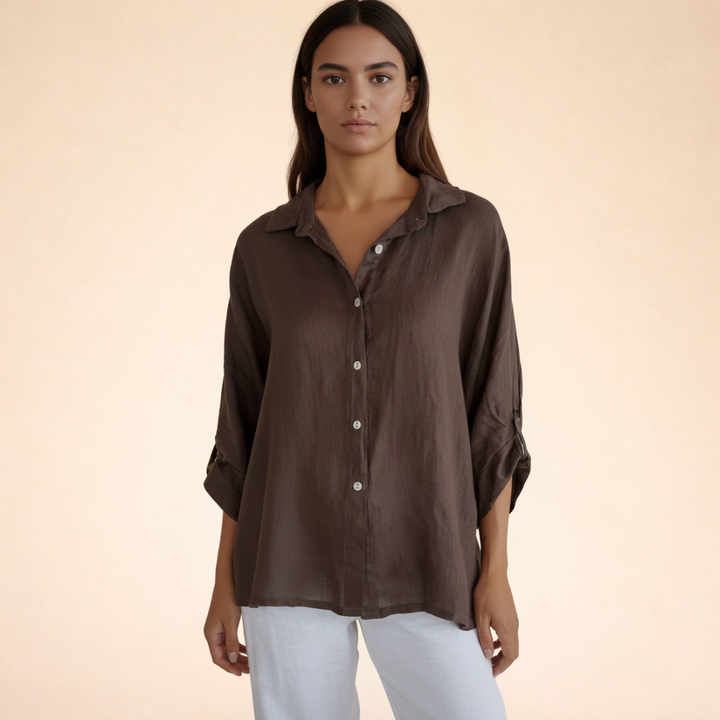 Felicity | Women Clothing Linen Button-Down Shirt