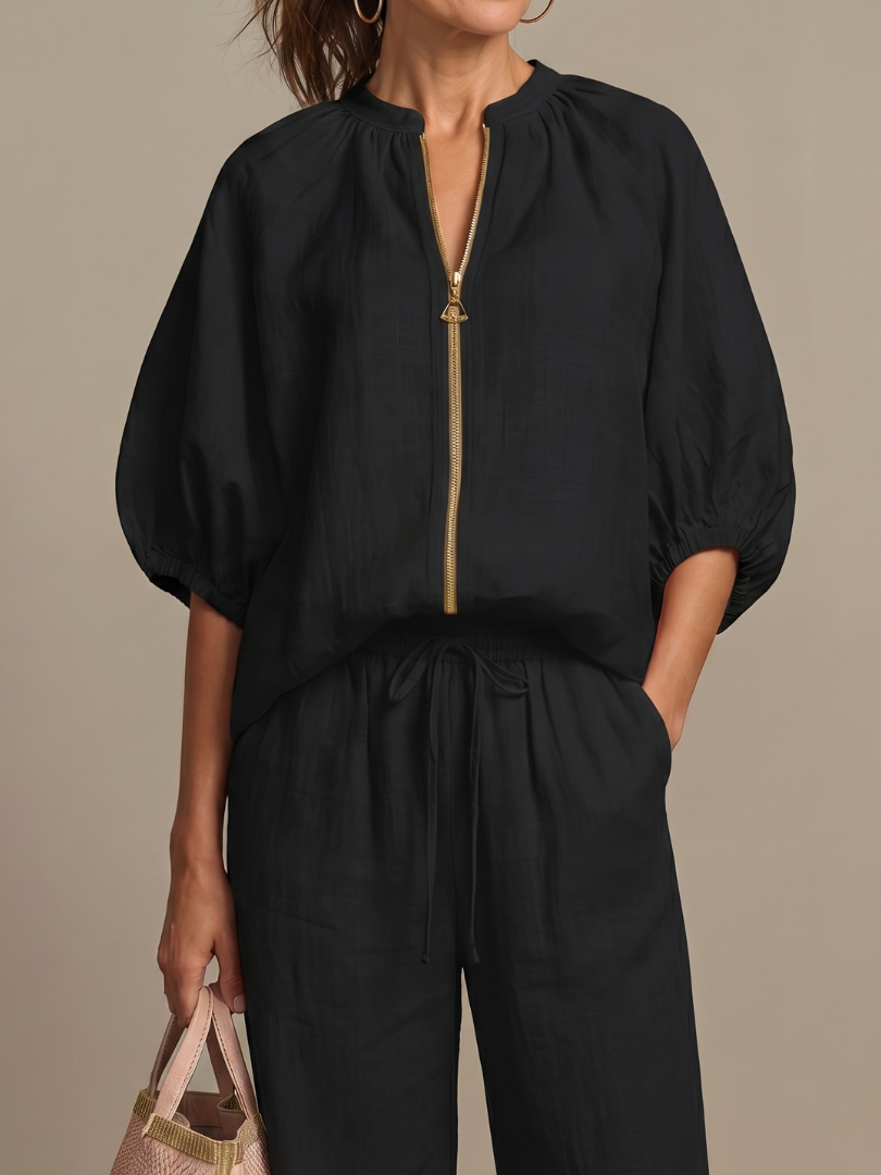 Rosie | Women Clothing Linen Wide-Leg Co-Ord Set