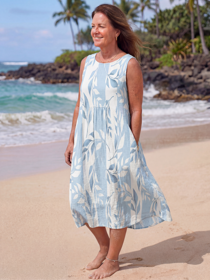 Daisy | Sleeveless Floral Summer Midi Dress Women