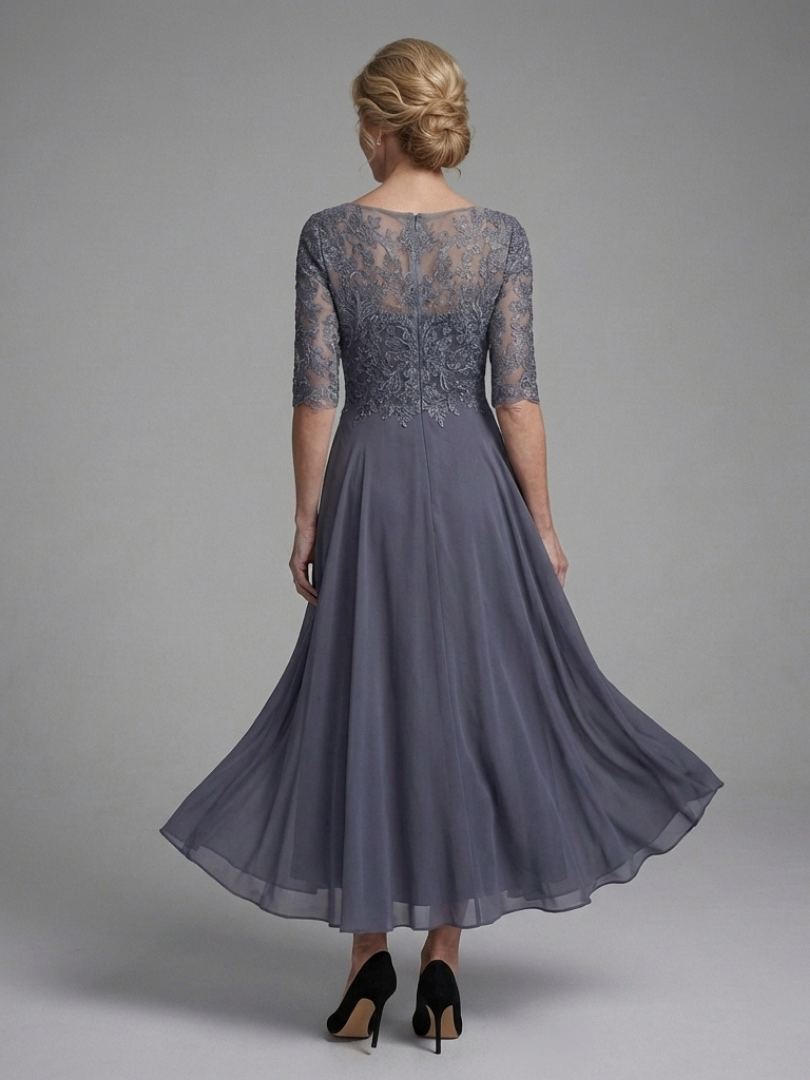 Sophia | Wedding Guest Lace Bodice Midi Dress