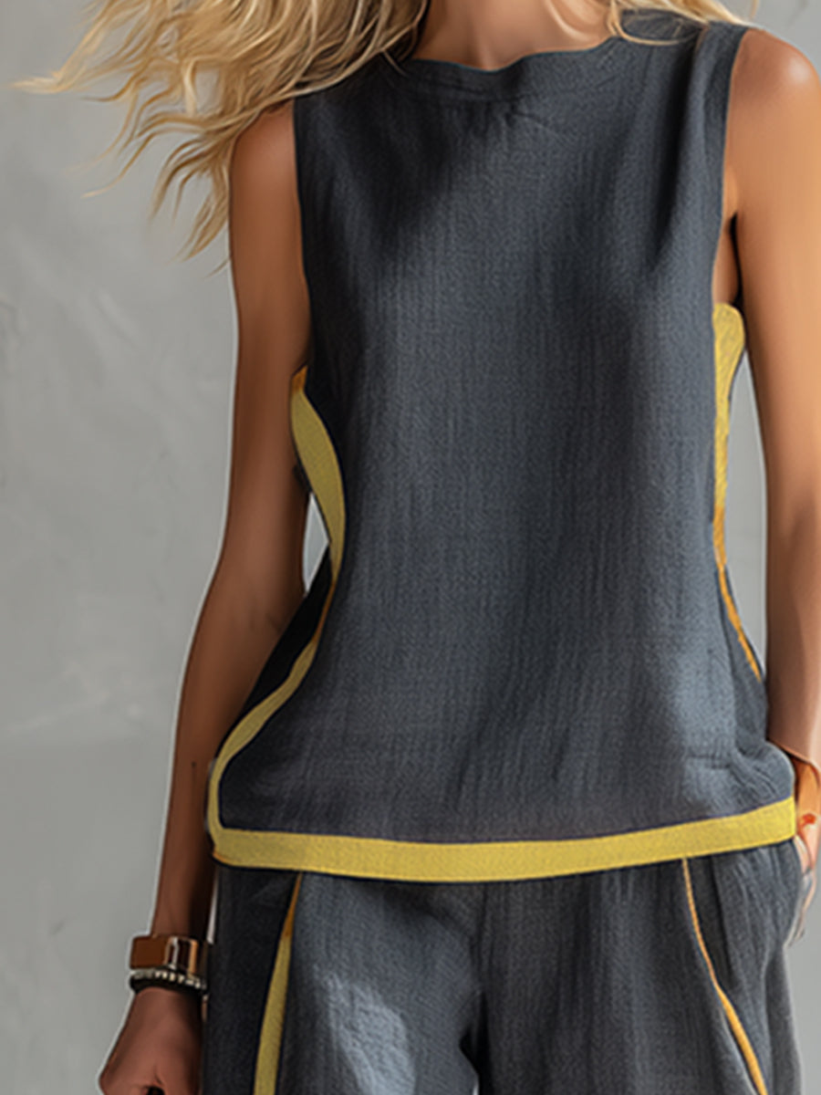 Tamsin | Women Clothing Sleeveless Wide-Leg Two-Piece Set