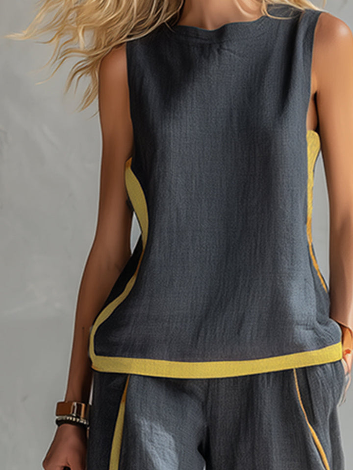 Tamsin | Women Clothing Sleeveless Wide-Leg Two-Piece Set