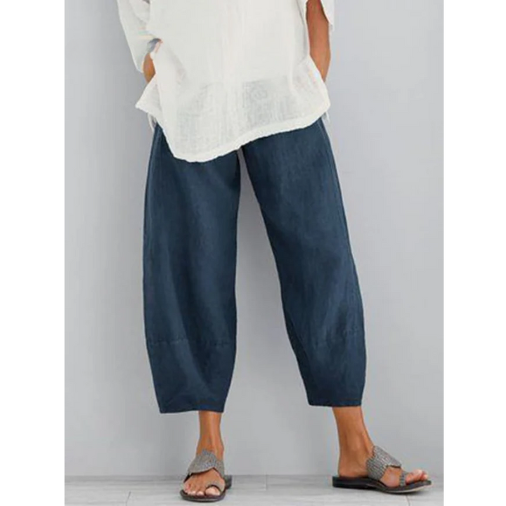 Olivia | Women Clothing Linen Cropped Harem Pants