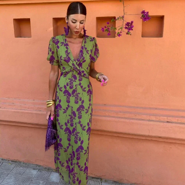 Phoebe | Wedding Guest Floral Maxi Wrap Dress