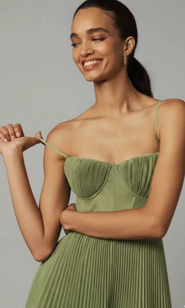Grace | Wedding Guest Pleated Tulle Midi Dress