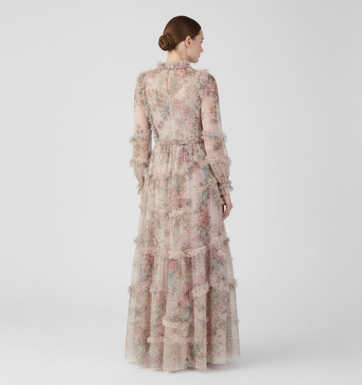 Rosie | Wedding Guest Floral Ruffle Maxi Dress