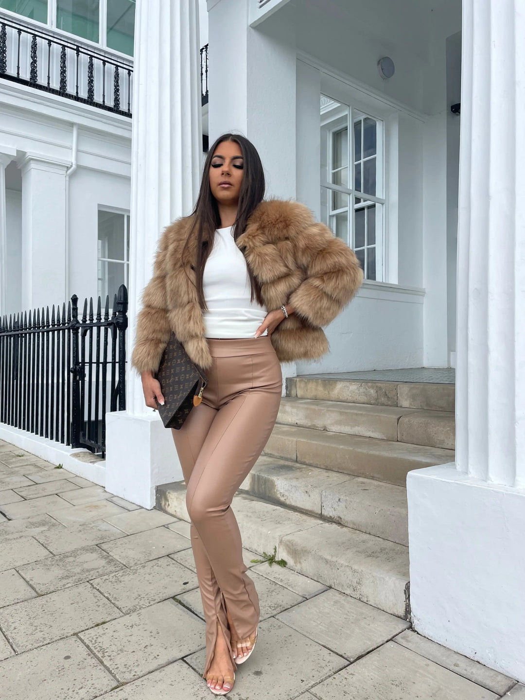Sienna | Womens Cropped Fur Coat Jacket