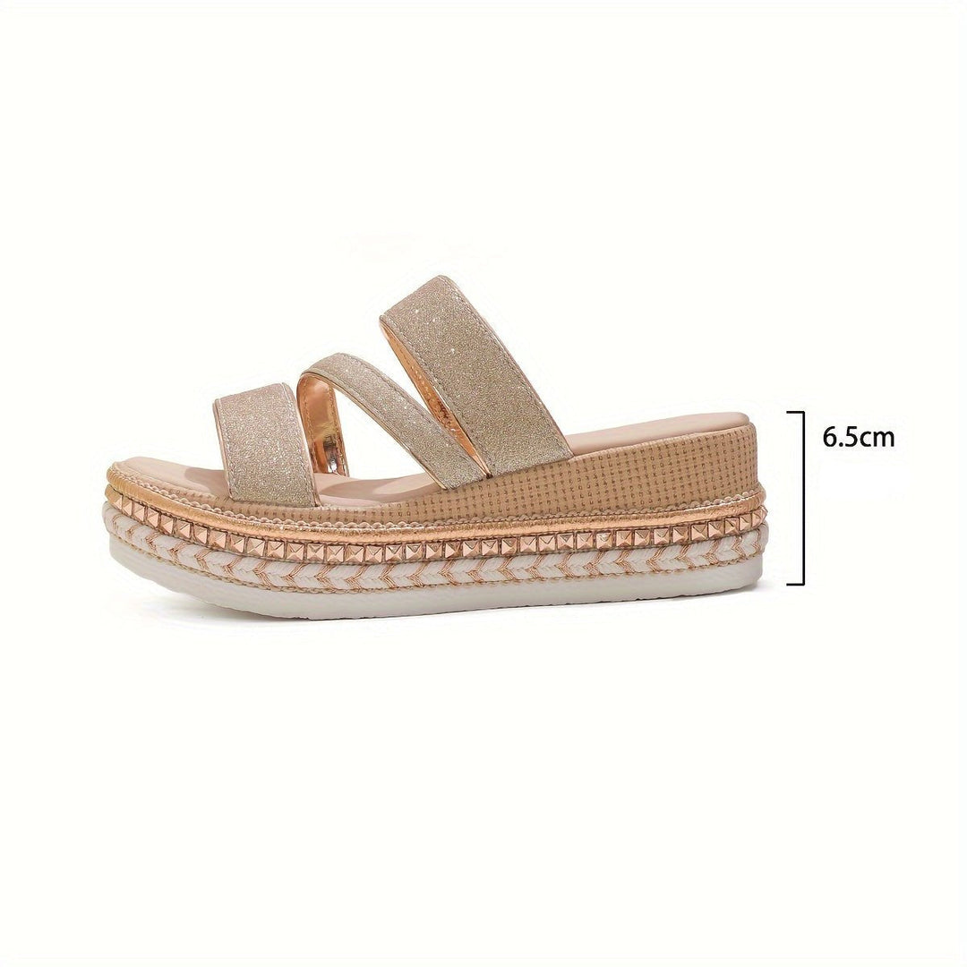 Lottie | Glitter Strap Women Platform Sandals