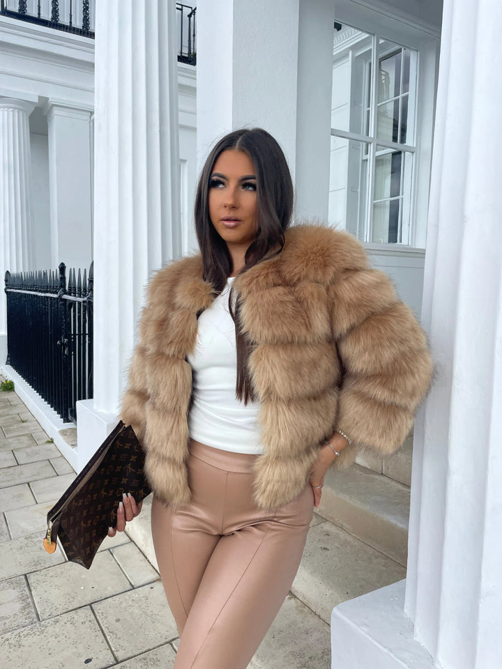 Sienna | Womens Cropped Fur Coat Jacket