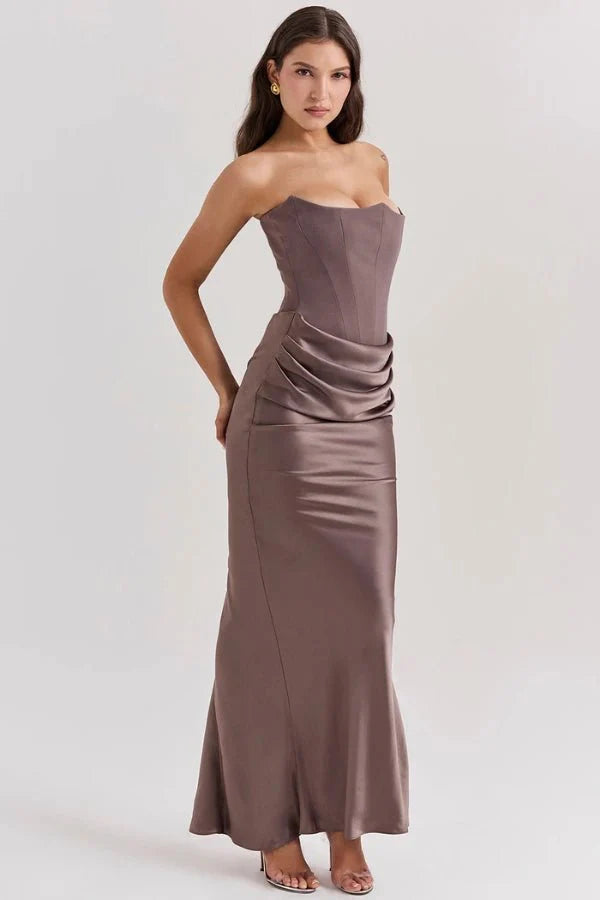Sienna | Strapless Corset Maxi Dress for Women
