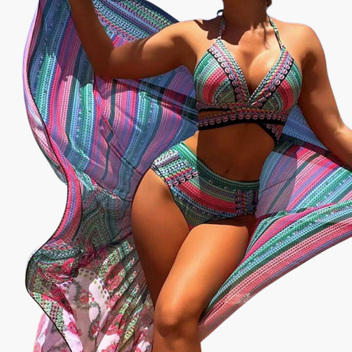 Freya | Women Clothing Bikini Set with Kimono Cover-Up