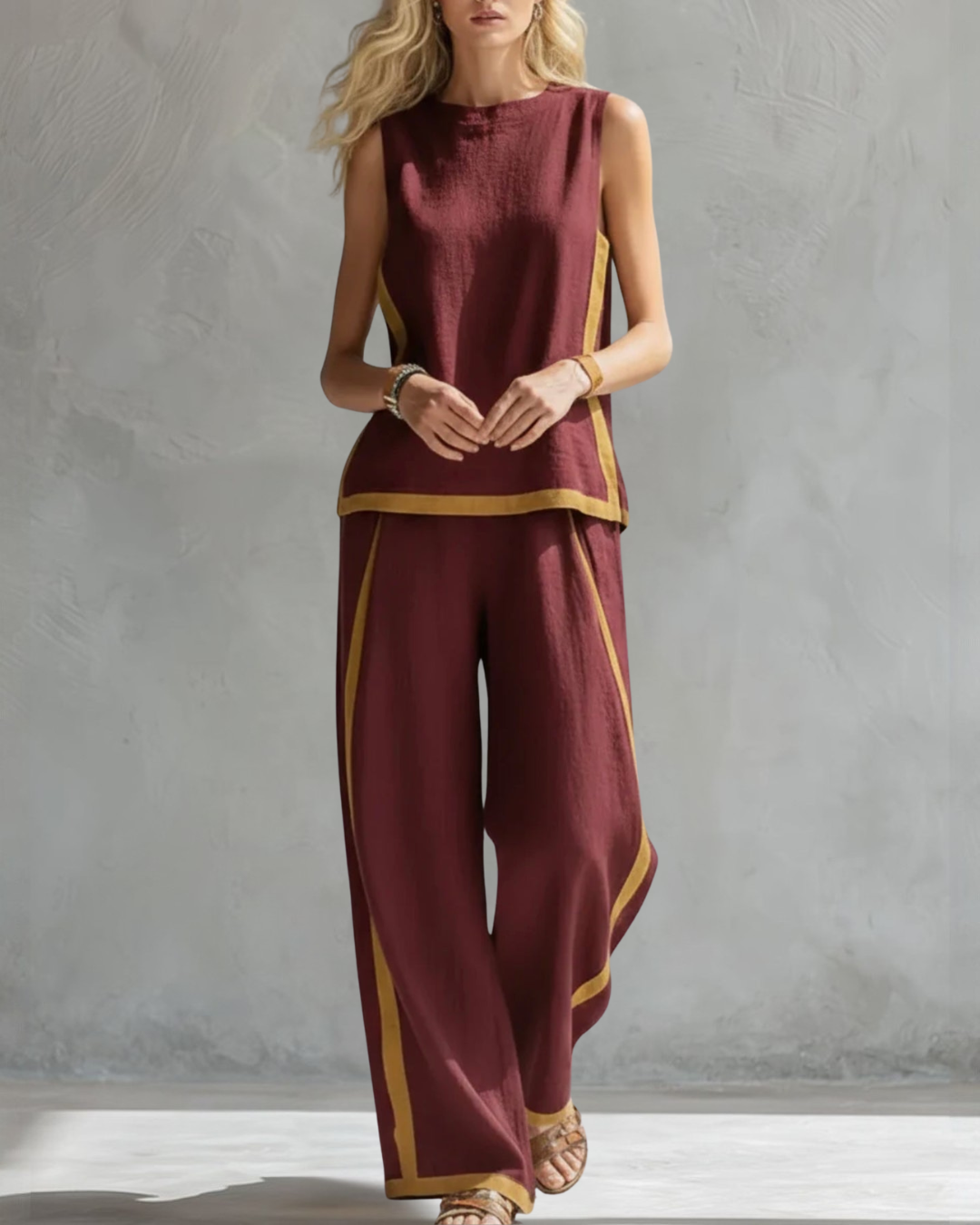 Tamsin | Women Clothing Sleeveless Wide-Leg Two-Piece Set
