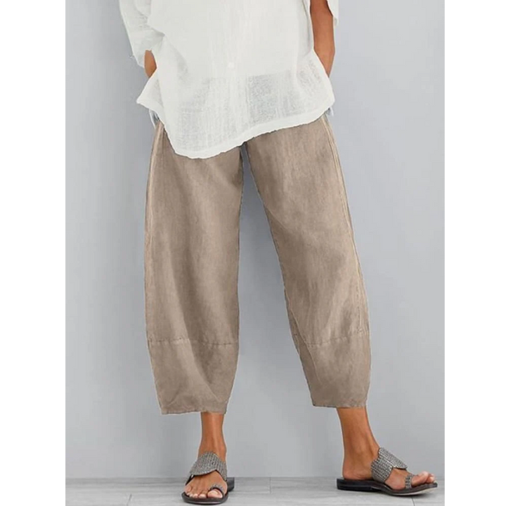 Olivia | Women Clothing Linen Cropped Harem Pants