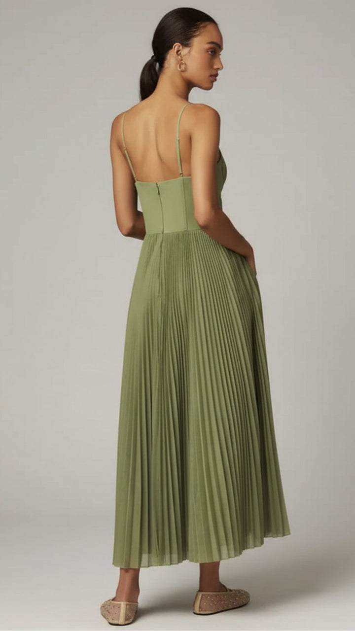Grace | Wedding Guest Pleated Tulle Midi Dress