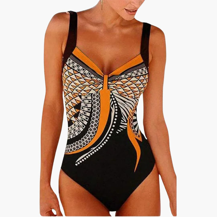 Olivia | Women Geometric Print One-Piece Swimsuit