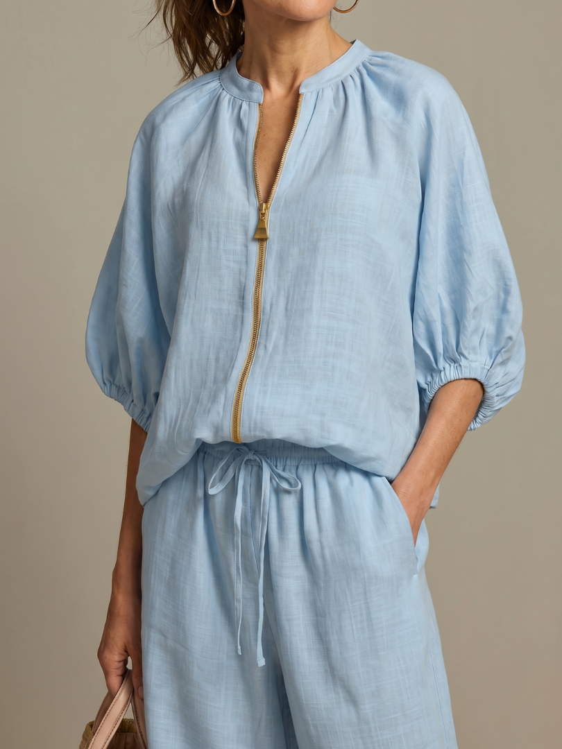 Rosie | Women Clothing Linen Wide-Leg Co-Ord Set